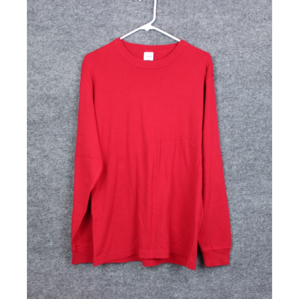 Hanna Anderson Top Women's Large Red Long‎ Sleeve 100% Organic Cotton